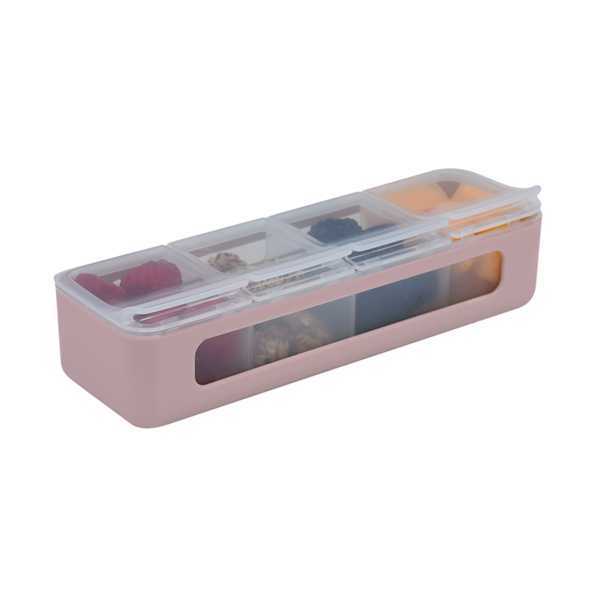 MELII LUXE 4 COMPARTMENT SNACKLE BOX (PINK)