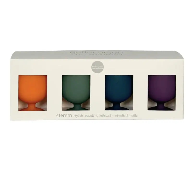 Silicone Unbreakable Wine Glasses - Pack of Four Autum