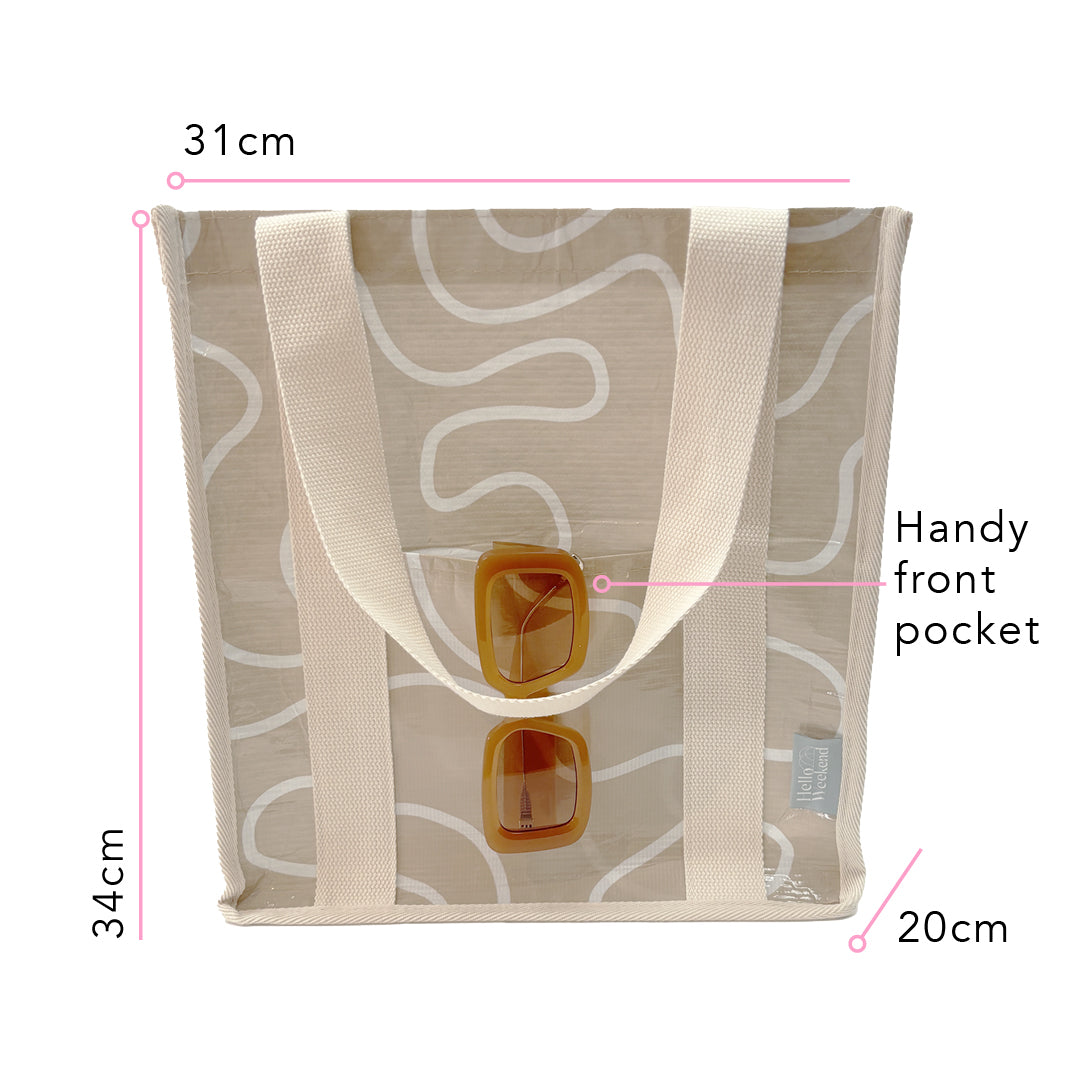 Neutral Beige & Blush - Foldable Shopper Bag
