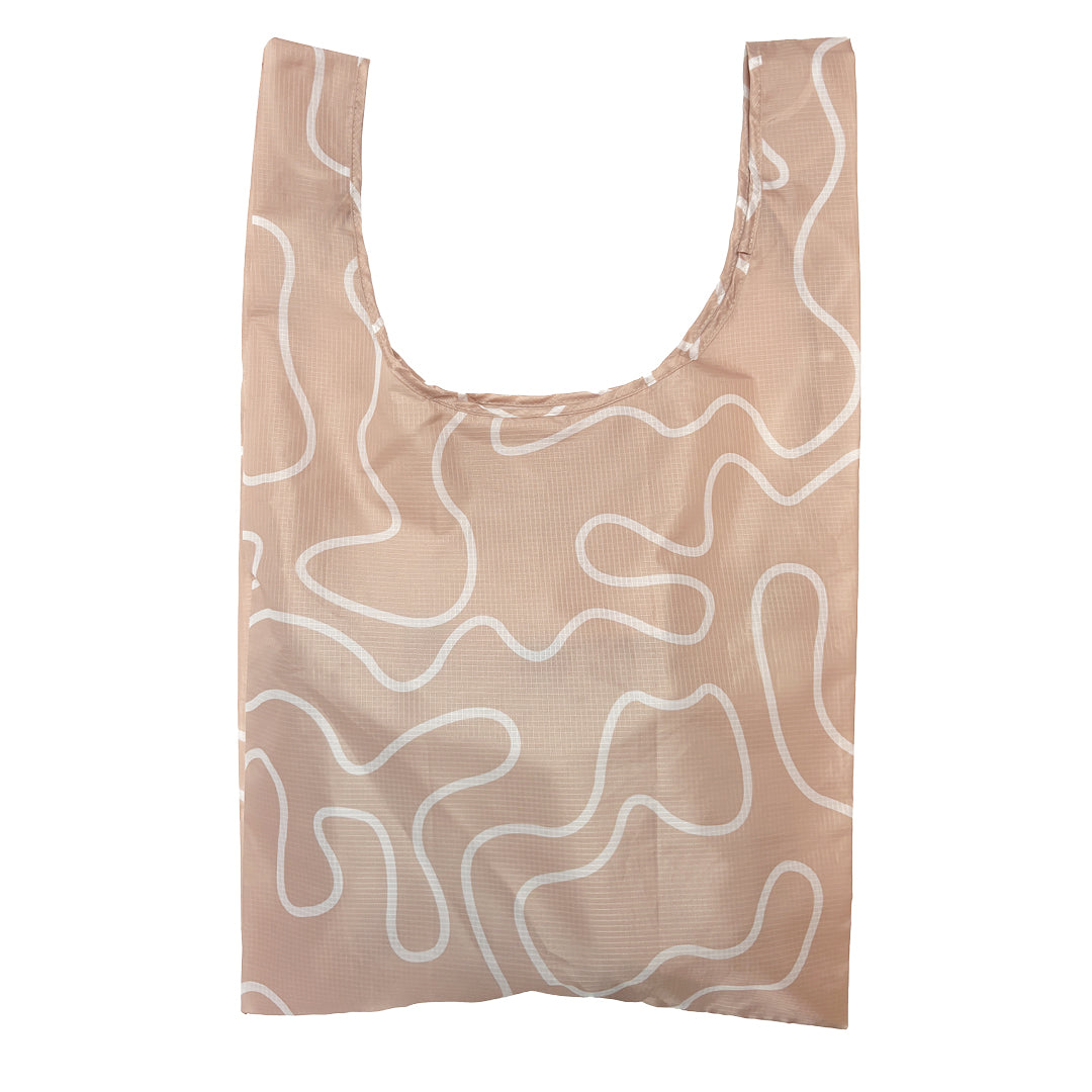Neutral Beige & Blush - Foldable Shopper Bag