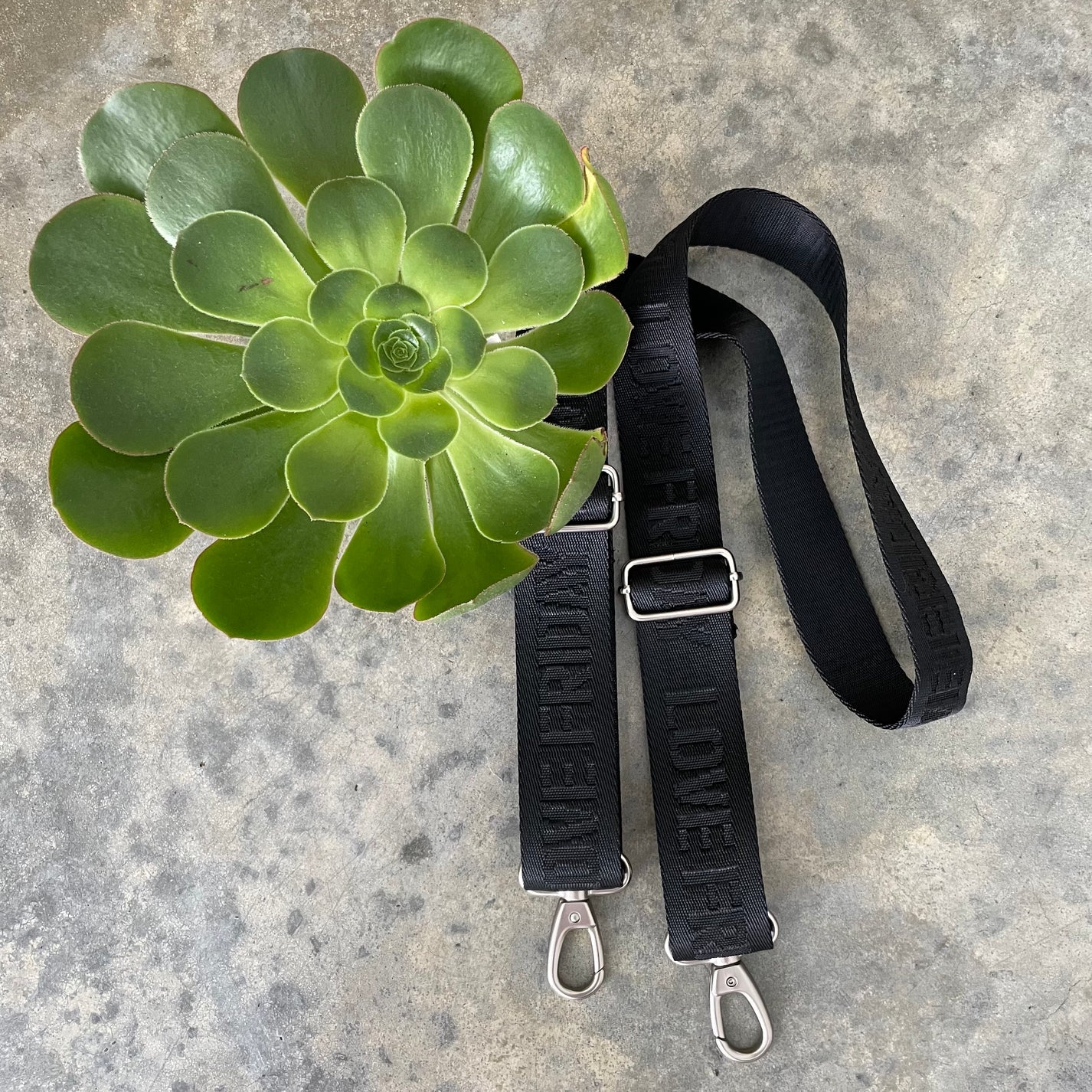 Shoulder Strap - Black Embossed
