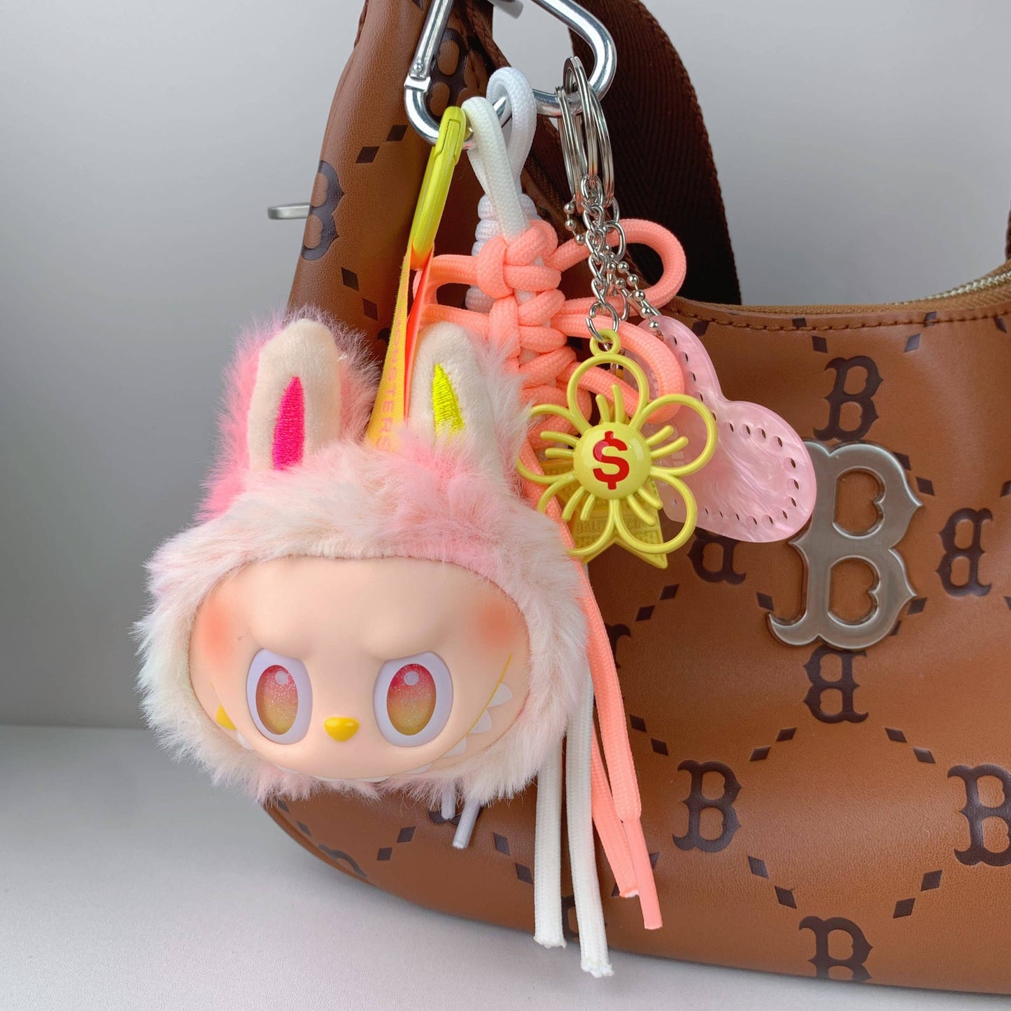 Labubu Hot-Selling Cute Plush Keychain for Girls – Bag Charm: Brown