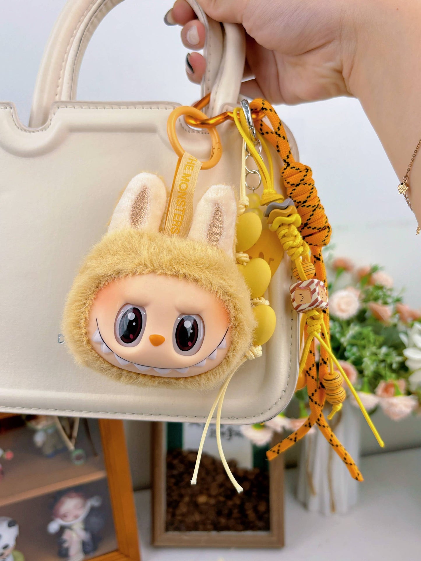 Labubu Hot-Selling Cute Plush Keychain for Girls – Bag Charm: Brown