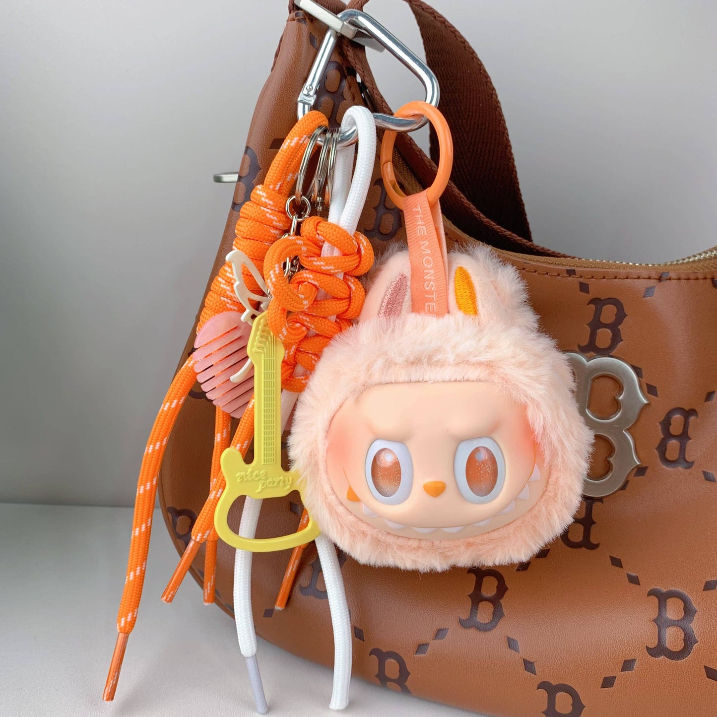 Labubu Hot-Selling Cute Plush Keychain for Girls – Bag Charm: Pink