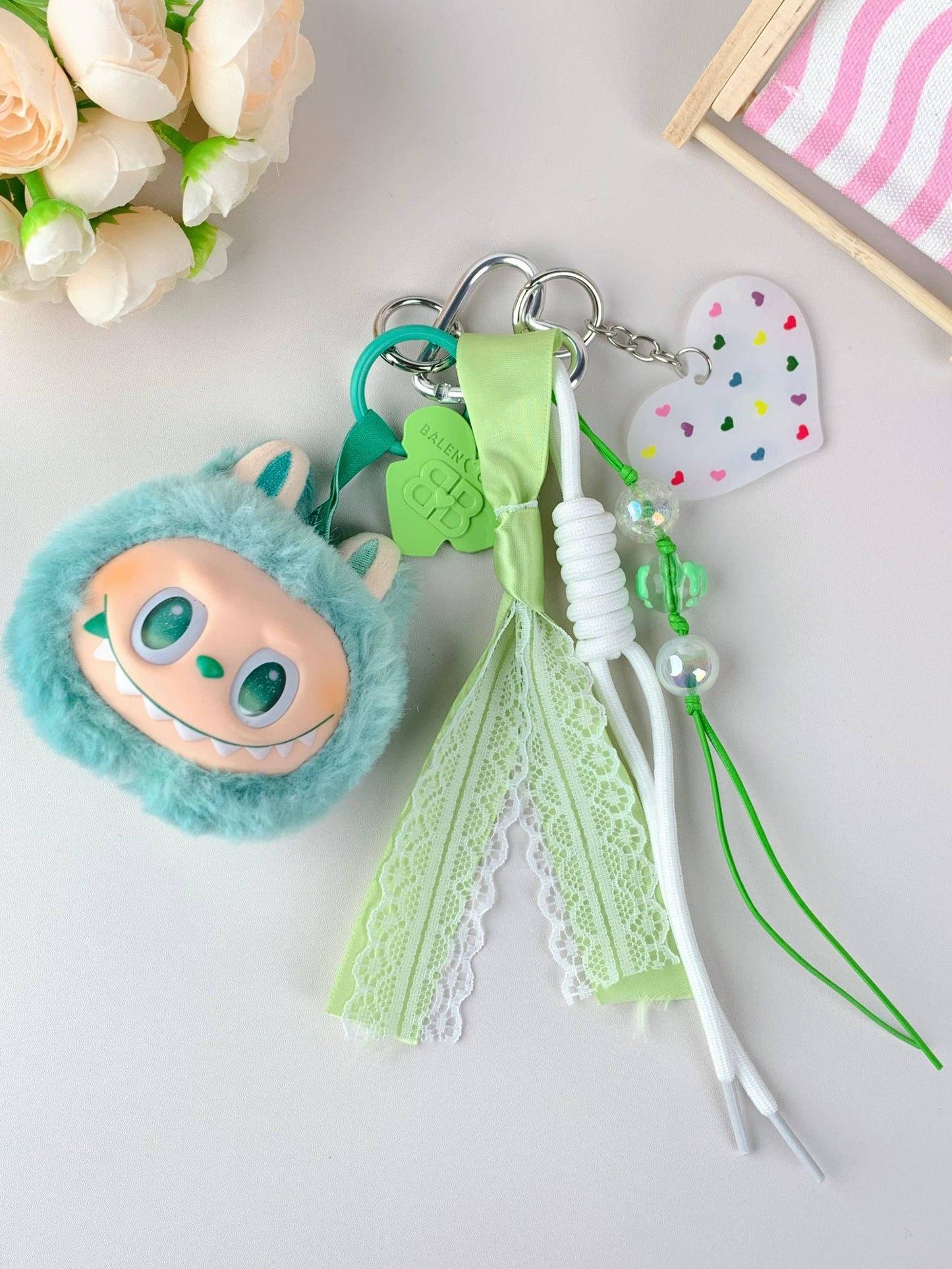 Labubu Hot-Selling Cute Plush Keychain for Girls – Bag Charm: Brown