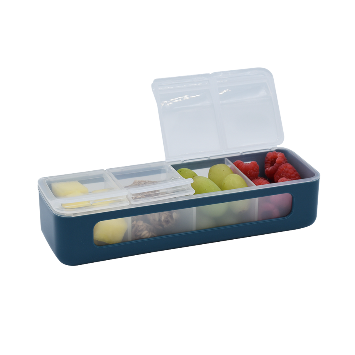 MELII LUXE 4 COMPARTMENT SNACKLE BOX (BLUE)