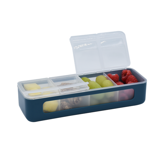 MELII LUXE 4 COMPARTMENT SNACKLE BOX (BLUE)