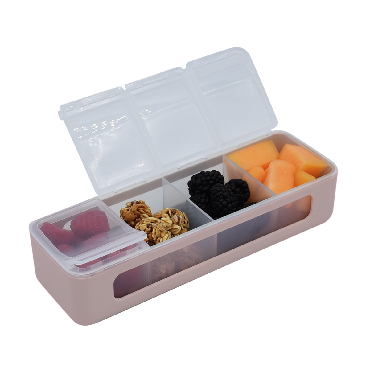 MELII LUXE 4 COMPARTMENT SNACKLE BOX (PINK)