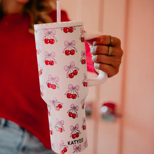 PRE-ORDER Cherry Bow 1L Tumbler