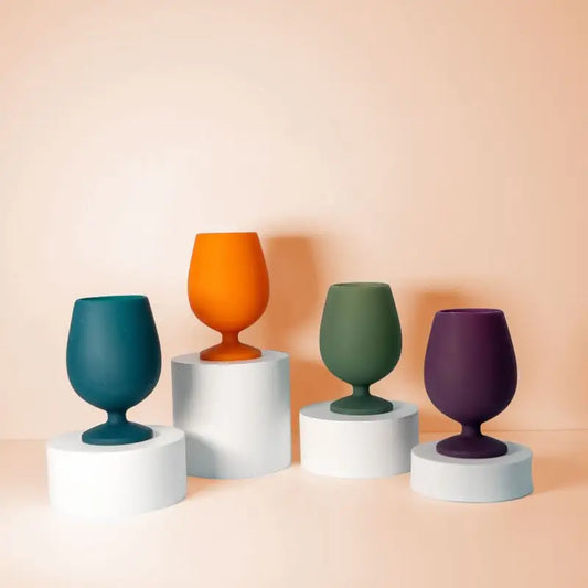 Silicone Unbreakable Wine Glasses - Pack of Four Autum