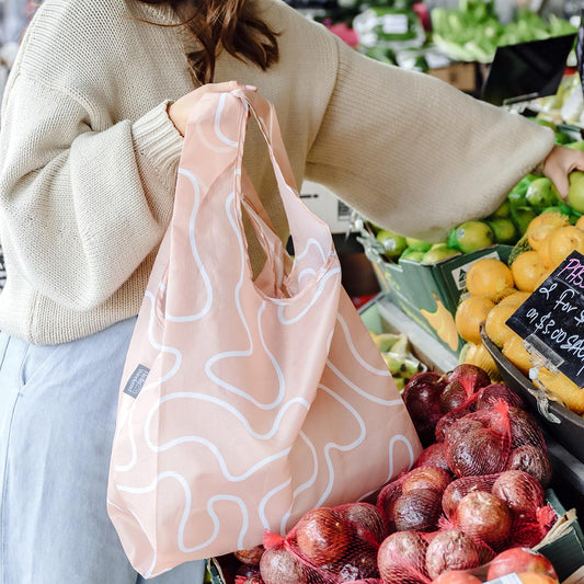 Neutral Beige & Blush - Foldable Shopper Bag