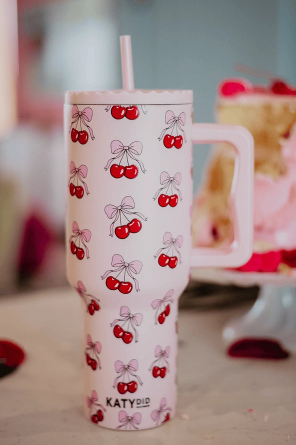 PRE-ORDER Cherry Bow 1L Tumbler