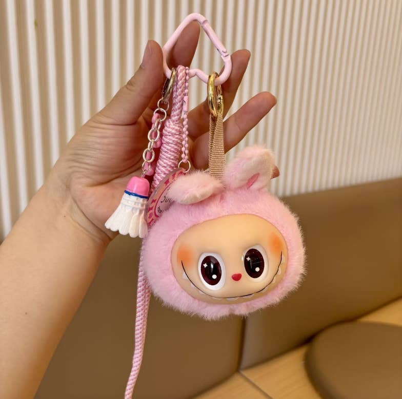 Labubu Hot-Selling Cute Plush Keychain for Girls – Bag Charm: Brown