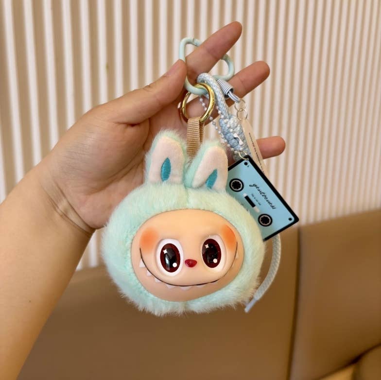 Labubu Hot-Selling Cute Plush Keychain for Girls – Bag Charm: Brown