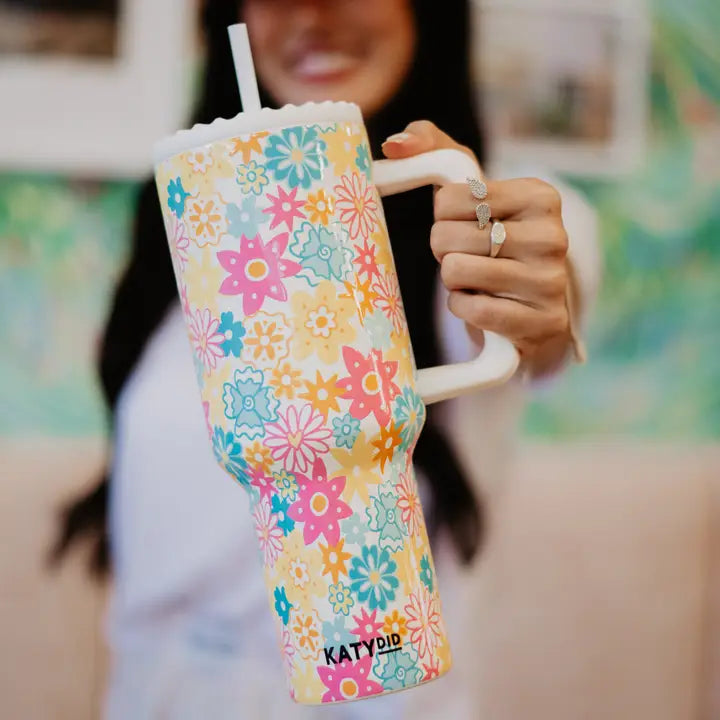 PRE-ORDER Spring Flowers Stainless Steel Tumbler