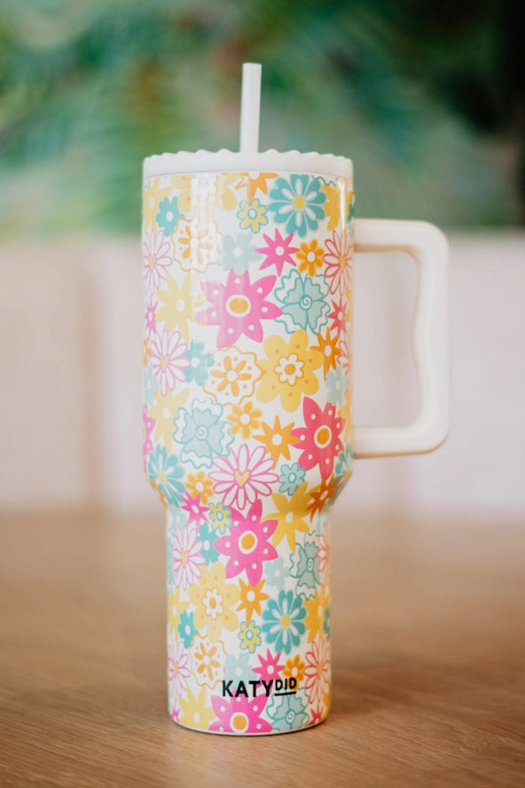PRE-ORDER Spring Flowers Stainless Steel Tumbler